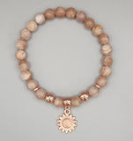 sunstone bracelet, sun bracelet, sun charm, sunstone, women gift, gift for woman, gift for her, sun