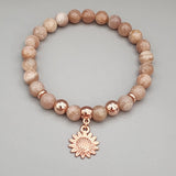 sunstone bracelet, sun bracelet, sun charm, sunstone, women gift, gift for woman, gift for her, sun