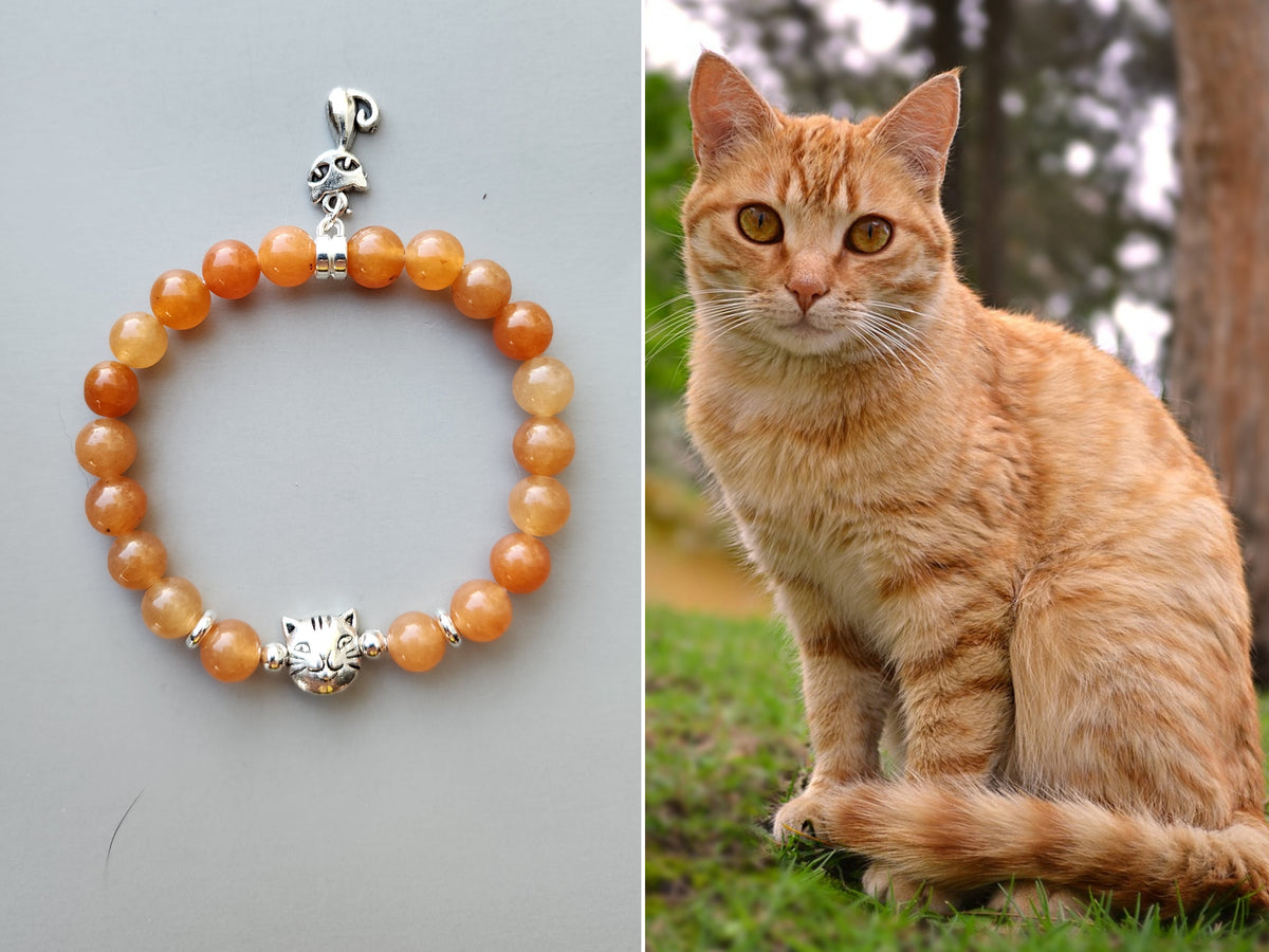 Orange Cat Bracelet, Cat Bracelets, Orange tabby cat, Pet Bracelets, Orange cat, Orange bracelet