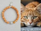 orange  cat ,  ginger cat , cat bracelet , cat art, cat charm ,cat lover gift , cat gift , cat memorial bracelet ,gift for cat lovers , orange bracelet , orange tabby cat , ginger tabby , orange tabby cat bracelet