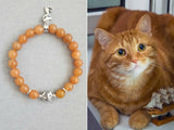 orange  cat ,  ginger cat , cat bracelet , cat art, cat charm ,cat lover gift , cat gift , cat memorial bracelet ,gift for cat lovers , orange bracelet , orange tabby cat , ginger tabby , orange tabby cat bracelet