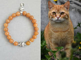 orange  cat ,  ginger cat , cat bracelet , cat art, cat charm ,cat lover gift , cat gift , cat memorial bracelet ,gift for cat lovers , orange bracelet , orange tabby cat , ginger tabby , orange tabby cat bracelet