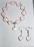rose quartz bracelet  set