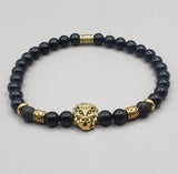 black and gold  lion bracelet