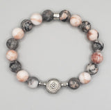 pink zebra jasper bracelet