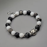 kitty bracelet, gray white tabby cat , cat gift, cat lover gift , tabby cat art , cat bracelet , cat lover bracelet . cat charm , gray white cat , tabby cat , gray tabby cat ,cat memorial bracelet