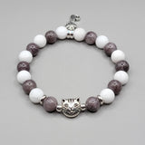 gray white bracelet