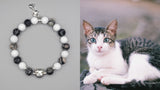 gray tabby cat, gray white tabby cat , cat gift, cat lover gift , tabby cat art , cat bracelet , cat lover bracelet . cat charm , gray white cat , tabby cat , gray tabby cat, cat memorial bracelet