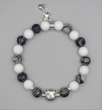 gray white tabby cat , cat gift, cat lover gift , tabby cat art , cat bracelet , cat lover bracelet . cat charm , gray white cat , tabby cat , gray tabby cat