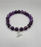 amethyst charm bracelet