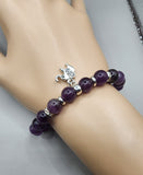 amethyst charm bracelet