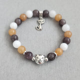 Dilute Calico Cat , calico cat, gray calico cat, cat gift ,cat jewelry, cat lovers gift, cat memorial gift, cat charm , cat bracelet , tri color cat ,gray orange white, cat bracelets, cat jewelry, cat gift ideas ,gift for cat lovers, gemstone bracelet