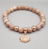 sunstone bracelet, sun bracelet, sun charm, sunstone, women gift, gift for woman, gift for her, sun  