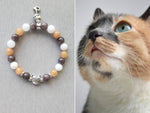 Dilute Calico Cat , calico cat, gray calico cat, cat gift ,cat jewelry, cat lovers gift, cat memorial gift, cat charm , cat bracelet , tri color cat ,gray orange white, cat bracelets, cat jewelry, cat gift ideas ,gift for cat lovers, gemstone bracelet