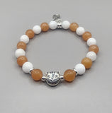 Orange White Cat Bracelet