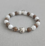 Brown Tabby White Cat Bracelet