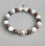 Brown Tabby White Cat Bracelet