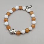 Orange White Cat Bracelet