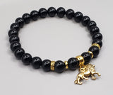 black onyx lion bracelet