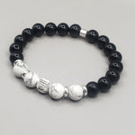 black and white gemstone bracelet