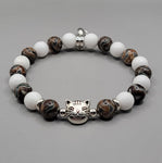  brown and white cat bracelet