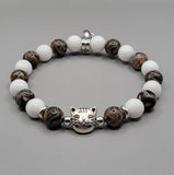  brown and white cat bracelet